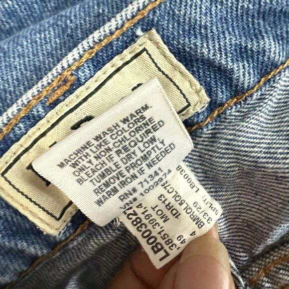 LL BEAN Men Blue Cotton Standard Fit Straight Leg Casual Western Jean 33x29 - Picture 10 of 15